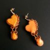 Boucles d'oreilles coeur orange - Solal Bijoux
