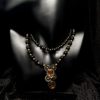 Collier noir et or doubles rangs de perles en onyx - Solal Bijoux