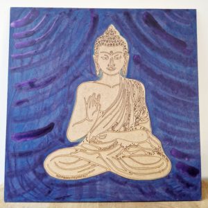 Cadre Buddha fond Bleu - Mélanie Maquinay